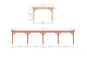 Constructiepakket plat dak | 12190x4105x2500mm | fijnbezaagd Douglas     CP-10.1043