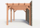 Constructiepakket aanbouwveranda | 5240x3260x2500mm links | fijnbezaagd Douglas     CP-10.2002