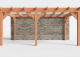 Constructiepakket aanbouwveranda | 5840x3260x2500mm links | fijnbezaagd Douglas     CP-10.2005