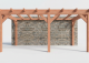 Constructiepakket aanbouwveranda | 5840x3260x2500mm rechts | fijnbezaagd Douglas     CP-10.2006