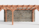 Constructiepakket aanbouwveranda | 5885x3260x2500mm links | fijnbezaagd Douglas     CP-10.2007