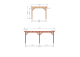 Constructiepakket aanbouwveranda | 6370x3260x2500mm | fijnbezaagd Douglas     CP-10.2009