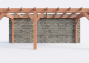 Constructiepakket aanbouwveranda | 6485x3260x2500mm links | fijnbezaagd Douglas     CP-10.2010