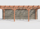 Constructiepakket aanbouwveranda | 8220x3260x2500mm links | fijnbezaagd Douglas     CP-10.2020