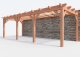 Constructiepakket aanbouwveranda | 8220x3260x2500mm links | fijnbezaagd Douglas     CP-10.2020