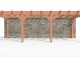 Constructiepakket aanbouwveranda | 8220x3260x2500mm rechts | fijnbezaagd Douglas     CP-10.2021