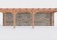 Constructiepakket aanbouwveranda | 8865x3260x2500mm rechts | fijnbezaagd Douglas     CP-10.2023