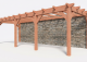 Constructiepakket aanbouwveranda | 8865x3260x2500mm links | fijnbezaagd Douglas     CP-10.2022