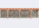 Constructiepakket aanbouwveranda | 12190x3260x2500mm | fijnbezaagd Douglas     CP-10.2028