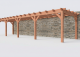 Constructiepakket aanbouwveranda | 12190x3260x2500mm | fijnbezaagd Douglas     CP-10.2028
