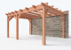 Constructiepakket aanbouwveranda | 5240x3905x2500mm links | fijnbezaagd Douglas     CP-10.2052