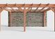 Constructiepakket aanbouwveranda | 5840x3905x2500mm links | fijnbezaagd Douglas     CP-10.2055