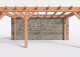 Constructiepakket aanbouwveranda | 5885x3905x2500mm links | fijnbezaagd Douglas     CP-10.2057