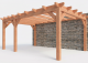 Constructiepakket aanbouwveranda | 5885x3905x2500mm links | fijnbezaagd Douglas     CP-10.2057