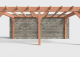 Constructiepakket aanbouwveranda | 6370x3905x2500mm | fijnbezaagd Douglas     CP-10.2059