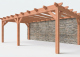 Constructiepakket aanbouwveranda | 7015x3905x2500mm links | fijnbezaagd Douglas     CP-10.2062