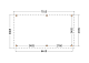 Constructiepakket aanbouwveranda | 7015x3905x2500mm rechts | fijnbezaagd Douglas     CP-10.2063
