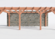 Constructiepakket aanbouwveranda | 7090x3905x2500mm links | fijnbezaagd Douglas     CP-10.2064