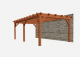 Constructiepakket aanbouwveranda | 7660x3905x2500mm | fijnbezaagd Douglas     CP-10.2066