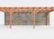 Constructiepakket aanbouwveranda | 8150x3905x2500mm links | fijnbezaagd Douglas     CP-10.2068