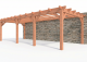 Constructiepakket aanbouwveranda | 8865x3905x2500mm links | fijnbezaagd Douglas     CP-10.2072