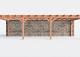 Constructiepakket aanbouwveranda | 9925x3905x2500mm rechts | fijnbezaagd Douglas     CP-10.2076