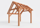 Constructiepakket kapschuur | 3460x3460x3445mm | fijnbezaagd Douglas    CP-20.1000