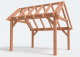 Constructiepakket kapschuur | 4105x3460x3445mm | fijnbezaagd Douglas    CP-20.1001