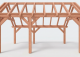 Constructiepakket kapschuur | 5240x3460x3445mm | fijnbezaagd Douglas    CP-20.1002