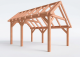 Constructiepakket kapschuur | 5240x3460x3445mm | fijnbezaagd Douglas    CP-20.1002