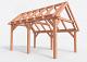 Constructiepakket kapschuur | 5310x3460x3445mm | fijnbezaagd Douglas    CP-20.1003