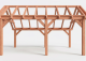 Constructiepakket kapschuur | 5840x3460x3445mm | fijnbezaagd Douglas    CP-20.1004