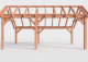 Constructiepakket kapschuur | 6485x3460x3445mm | fijnbezaagd Douglas    CP-20.1007