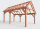 Constructiepakket kapschuur | 6485x3460x3445mm | fijnbezaagd Douglas    CP-20.1007