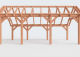 Constructiepakket kapschuur | 7090x3460x3445mm | fijnbezaagd Douglas    CP-20.1009