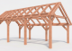 Constructiepakket kapschuur | 7090x3460x3445mm | fijnbezaagd Douglas    CP-20.1009