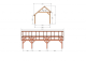 Constructiepakket kapschuur | 8150x3460x3445mm | fijnbezaagd Douglas    CP-20.1012