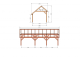Constructiepakket kapschuur | 8220x3460x3445mm | fijnbezaagd Douglas    CP-20.1013