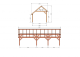 Constructiepakket kapschuur | 8865x3460x3445mm | fijnbezaagd Douglas    CP-20.1014