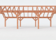 Constructiepakket kapschuur | 9280x3460x3445mm | fijnbezaagd Douglas    CP-20.1015