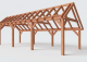Constructiepakket kapschuur | 9280x3460x3445mm | fijnbezaagd Douglas    CP-20.1015