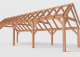Constructiepakket kapschuur | 9925x3460x3445mm | fijnbezaagd Douglas    CP-20.1016