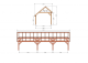 Constructiepakket kapschuur | 9925x3460x3445mm | fijnbezaagd Douglas    CP-20.1016
