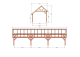 Constructiepakket kapschuur | 11215x3460x3445mm | fijnbezaagd Douglas    CP-20.1017