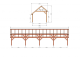 Constructiepakket kapschuur | 12190x3460x3445mm | fijnbezaagd Douglas    CP-20.1018