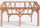 Constructiepakket kapschuur | 5310x4105x3715mm | fijnbezaagd Douglas    CP-20.1028