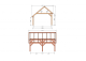 Constructiepakket kapschuur | 5310x4105x3715mm | fijnbezaagd Douglas    CP-20.1028