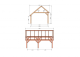 Constructiepakket kapschuur | 5840x4105x3715mm | fijnbezaagd Douglas    CP-20.1029