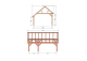 Constructiepakket kapschuur | 5885x4105x3715mm | fijnbezaagd Douglas    CP-20.1030