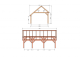 Constructiepakket kapschuur | 7090x4105x3715mm | fijnbezaagd Douglas    CP-20.1034